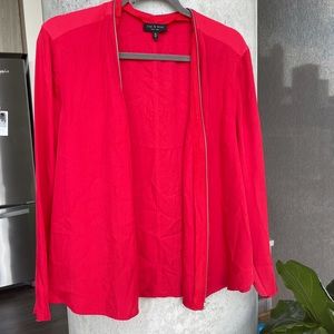 W/ tags Red zipper detail viscose blouse.